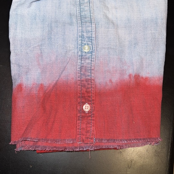 *CUSTOM DYED DENIM CROPPED SHIRT - Picture 6 of 6